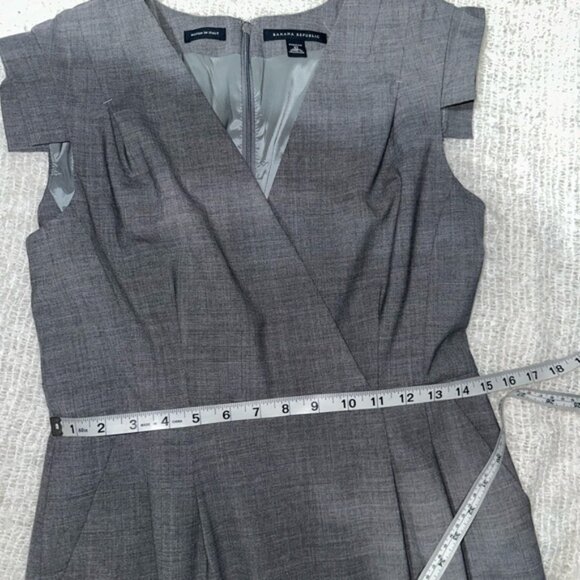 Banana Republic Gray Virgin wool‎ blend Dress Size 10 - Picture 4 of 7